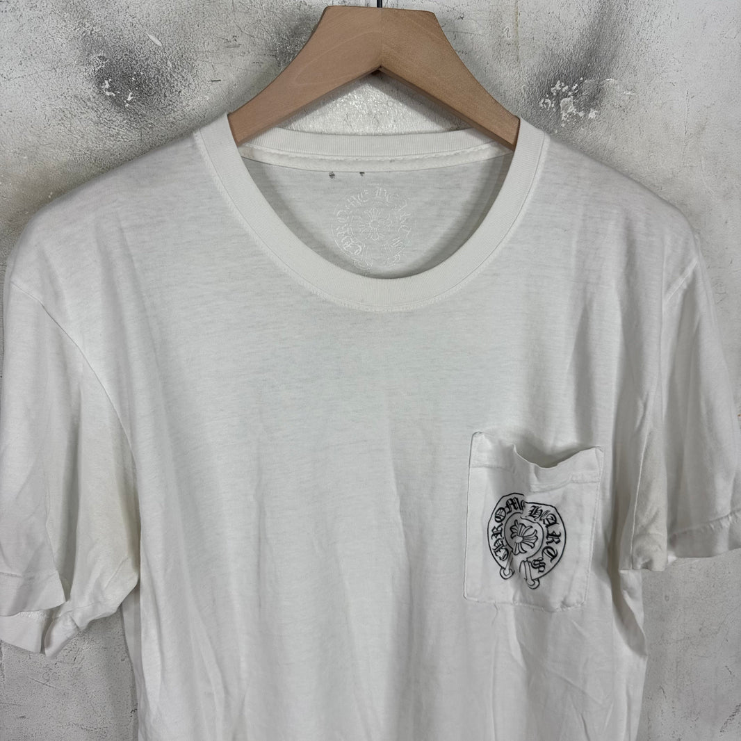 Chrome Hearts White Smoked Horseshoe T-Shirt