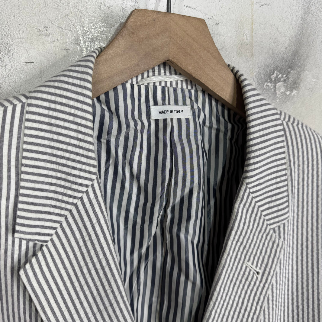 Thom Browne Striped Seersucker 2 Piece Suit