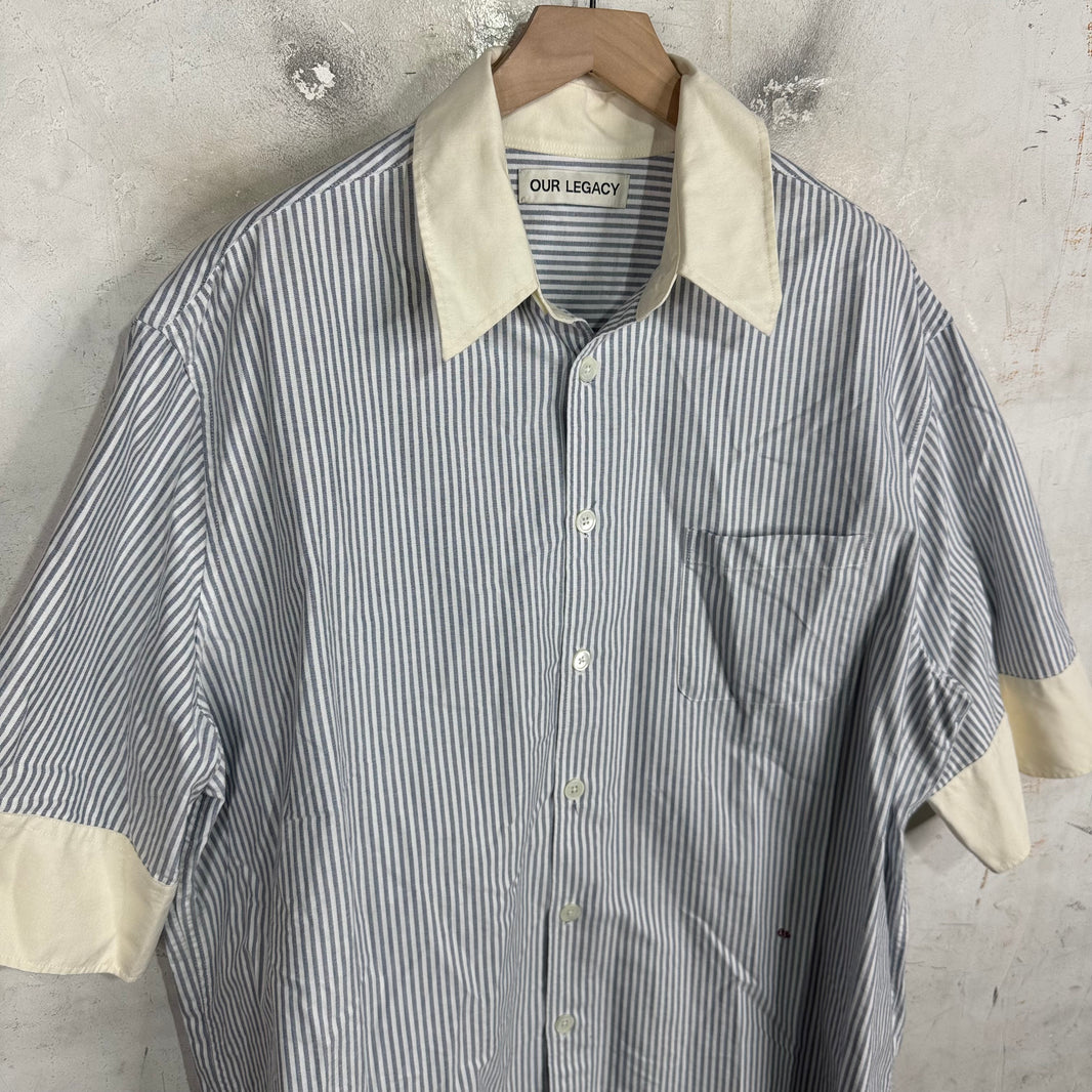 Our Legacy Pinstriped S/S Brat Shirt