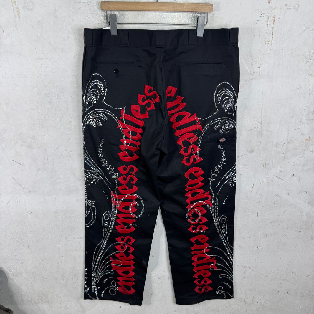 Endless Denim Sample Dickies Rhinestone Work Pants