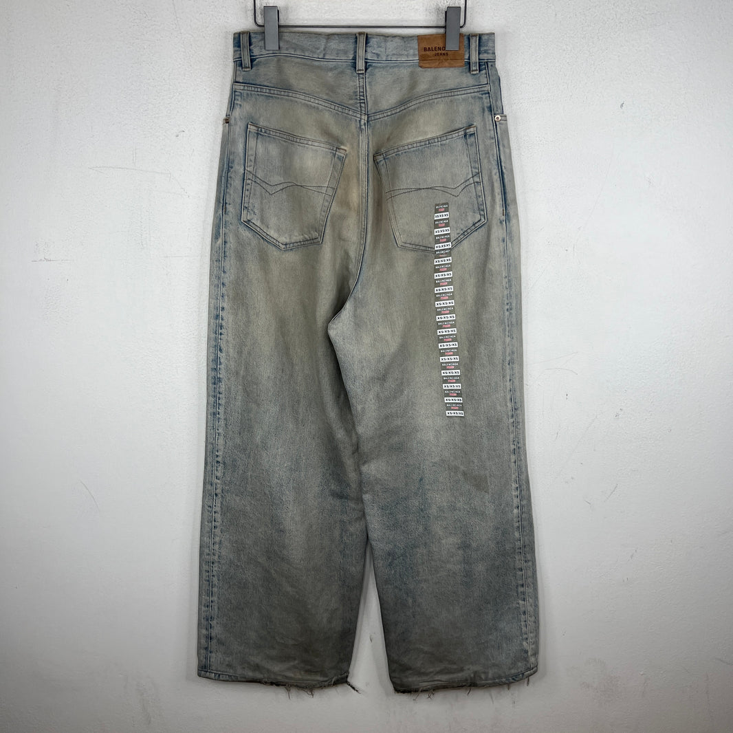 Balenciaga Size Sticker Baggy Denim Jeans