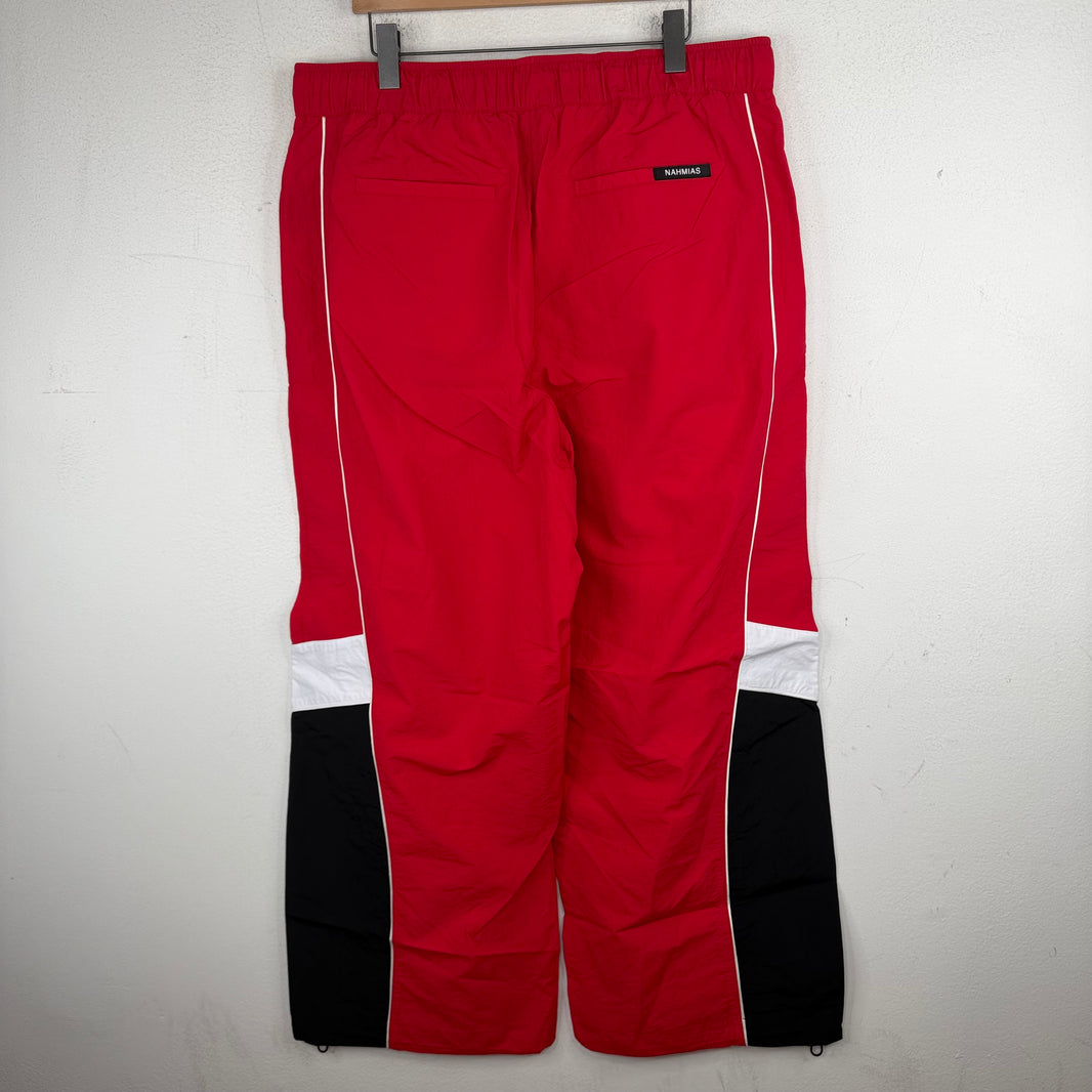 Nahmias Red Baggy Track Pants