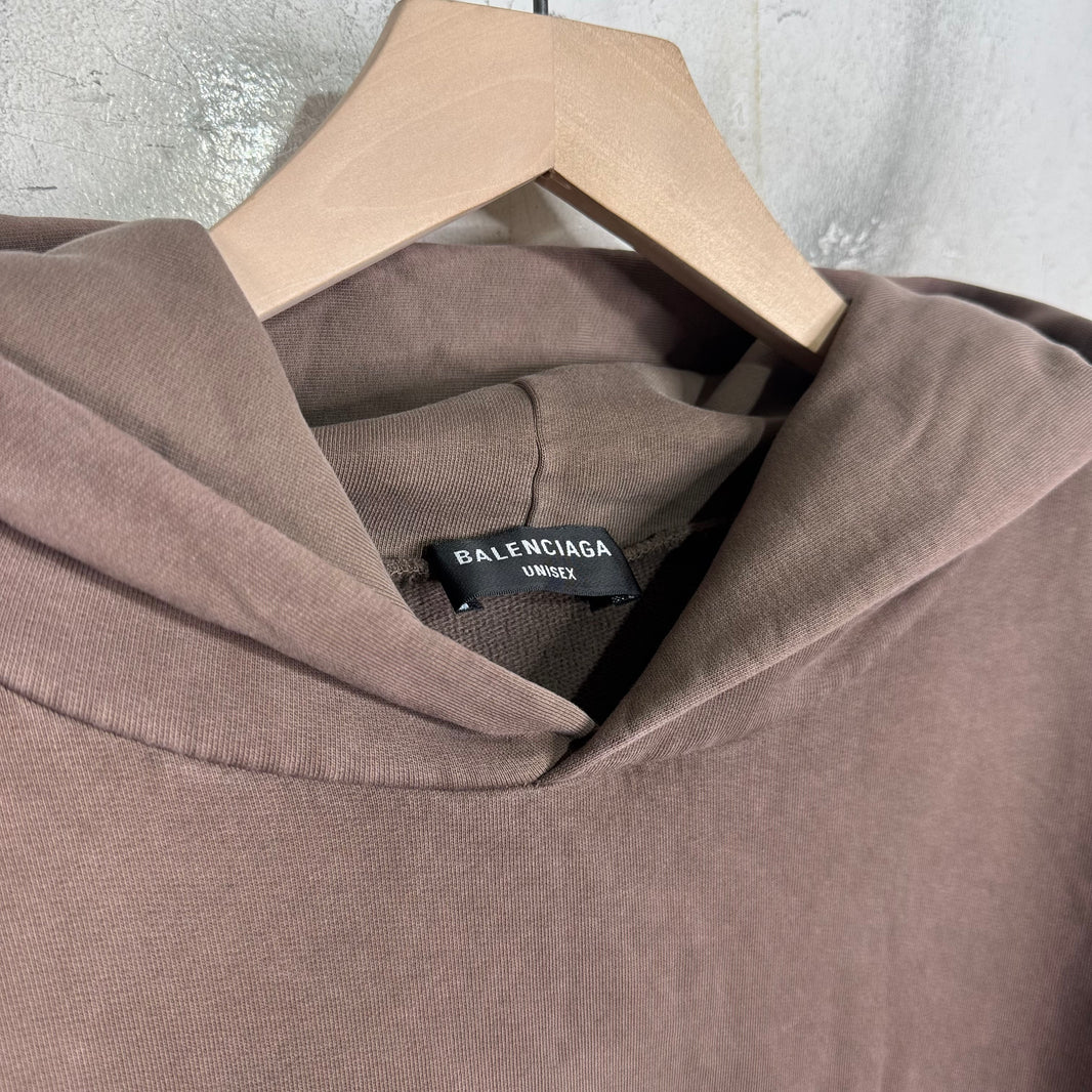 Balenciaga Brown Authentic Jersey Apparel Hoodie