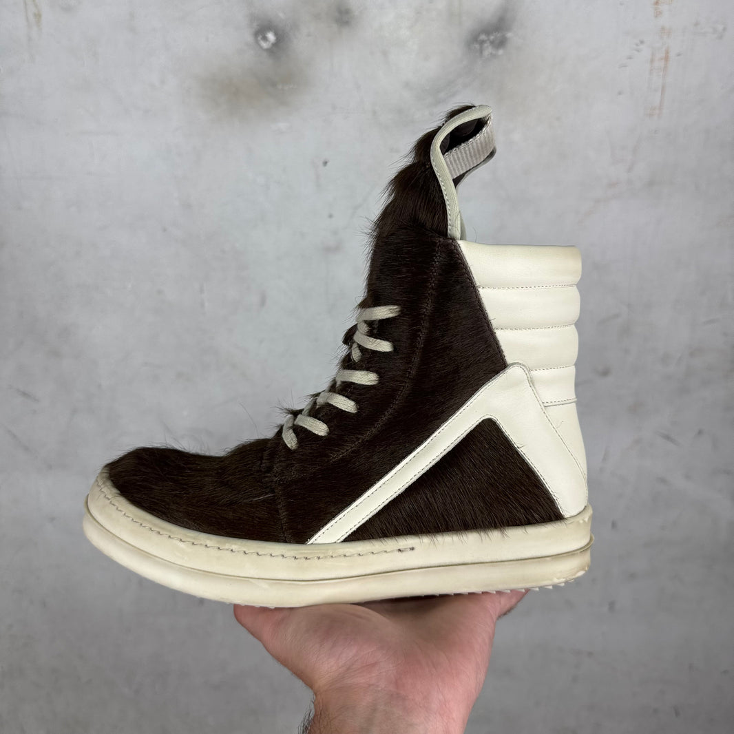 Rick Owens Brown Ponyhair Ramones
