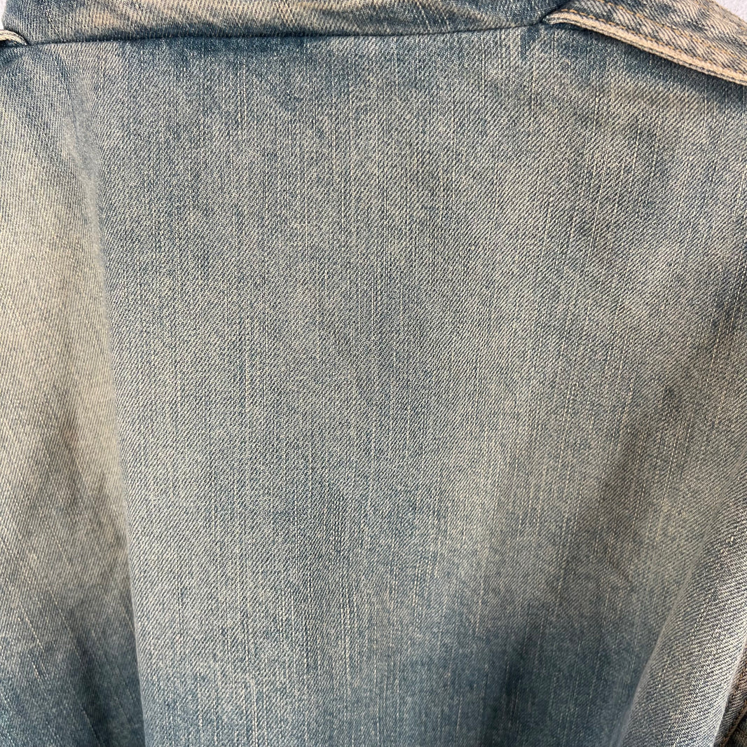 Martine Rose Cropped D-Ring Denim Jacket