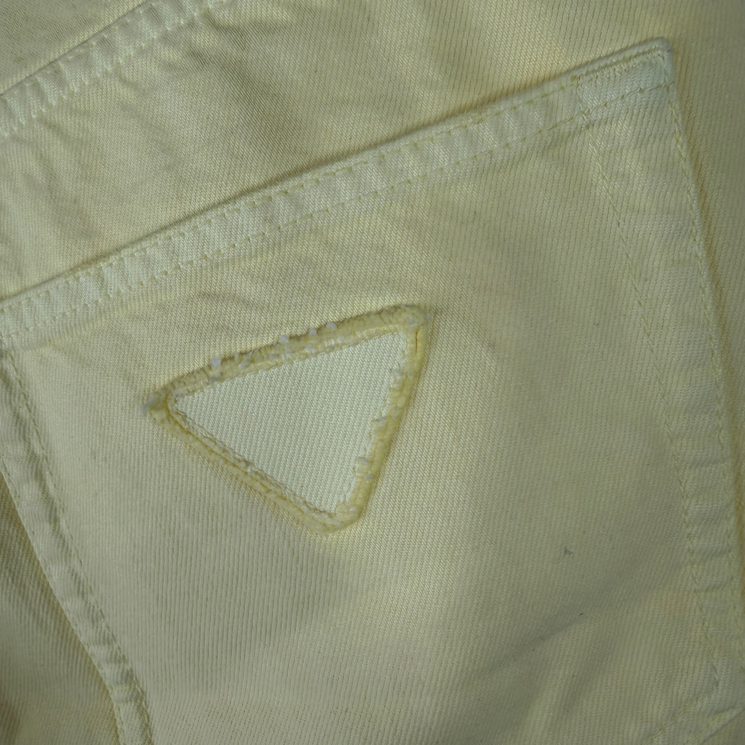 Prada Pastel Yellow Classic Fit Jeans