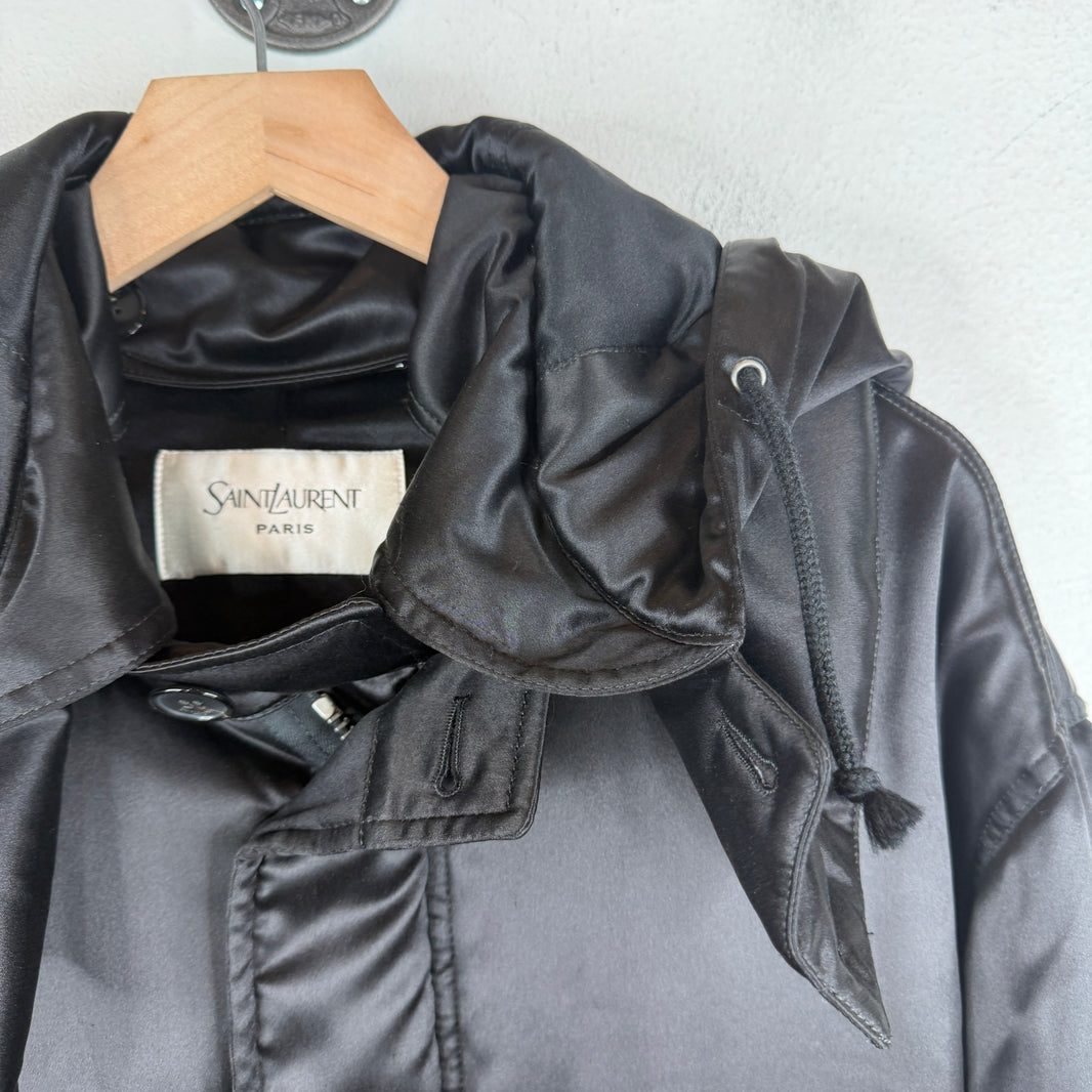 Saint Laurent Hooded Puffer Trench Coat