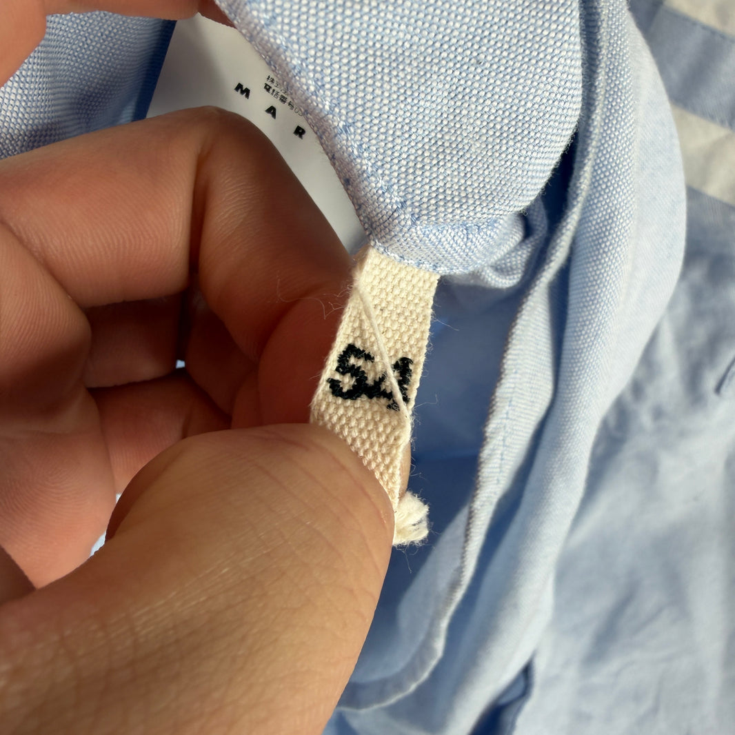 Marni Double Striped Blue Button Up LS Shirt