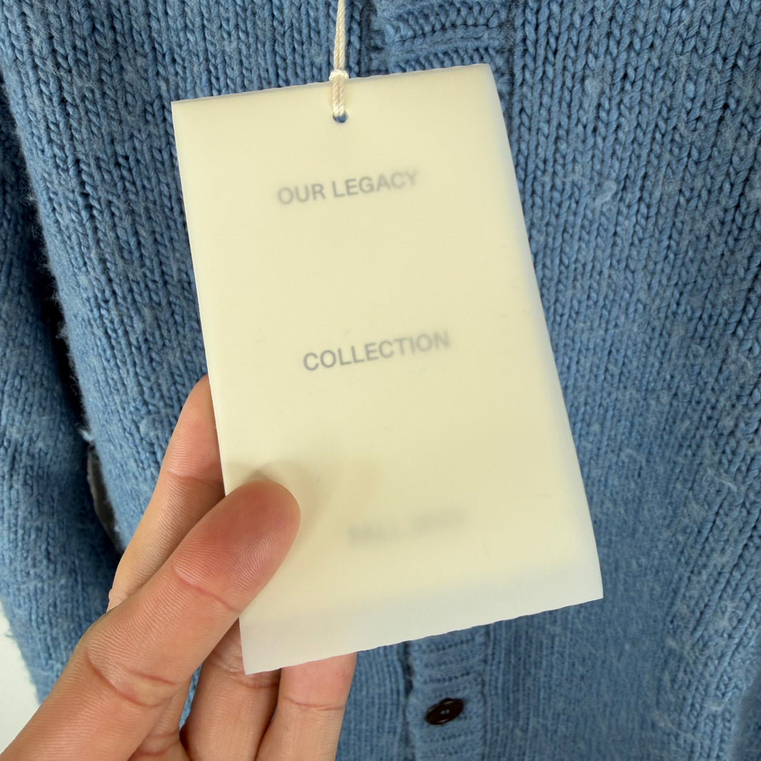 Our Legacy Blue Wool Blend Big Cardigan