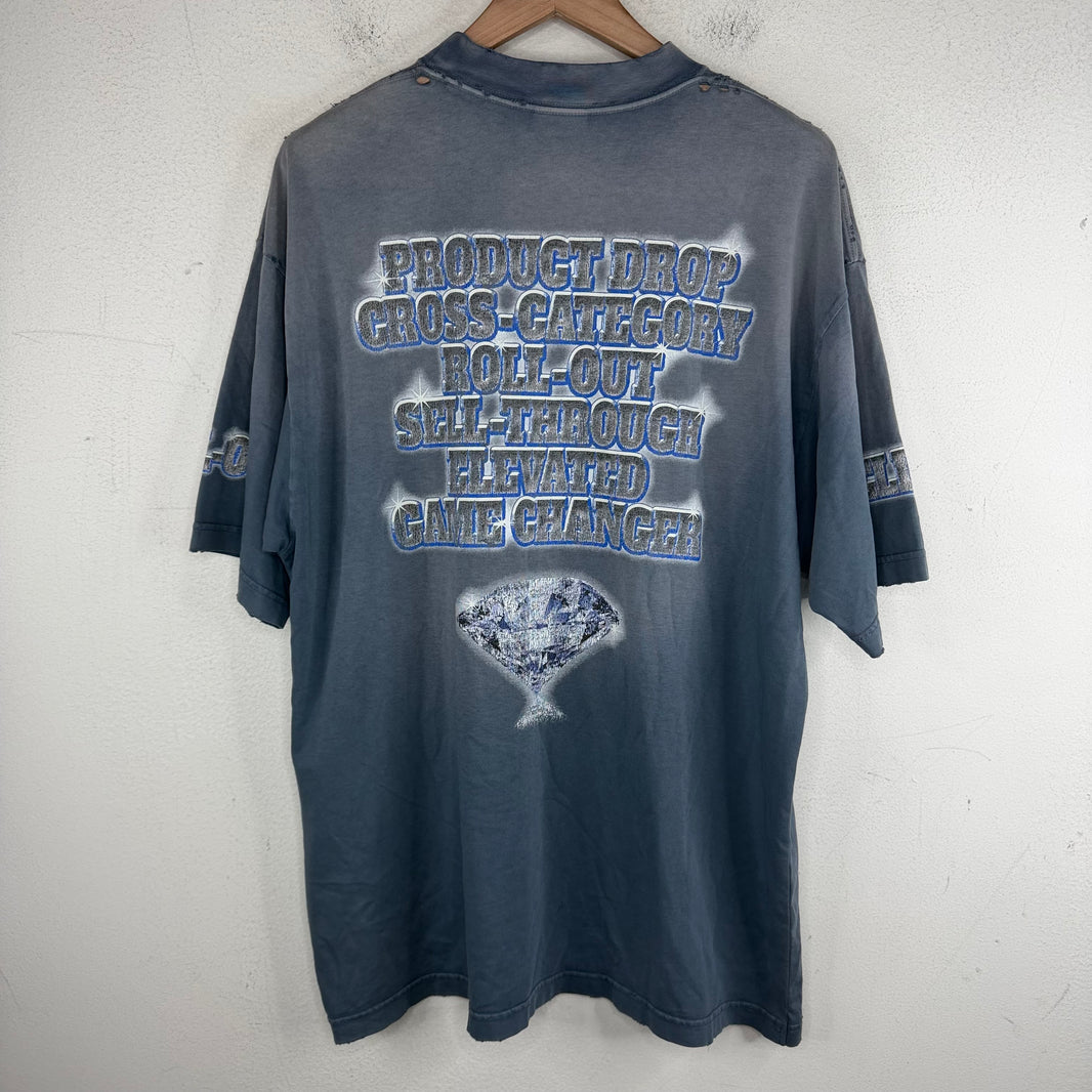 Balenciaga Distressed See Now Buy Now T-Shirt