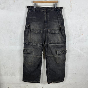 Balenciaga Black Convertible Cargo Jeans