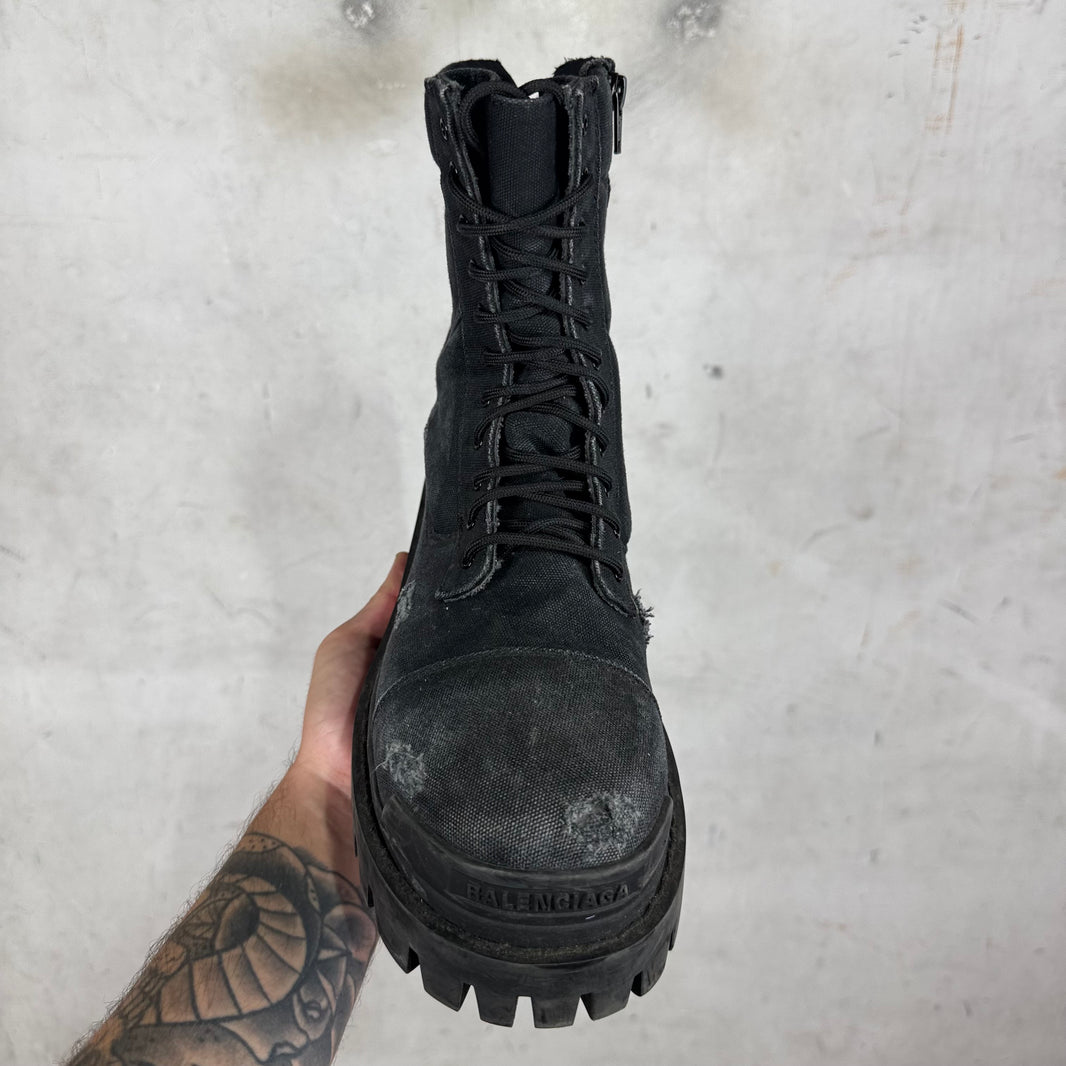 Balenciaga Distressed Strike Boots