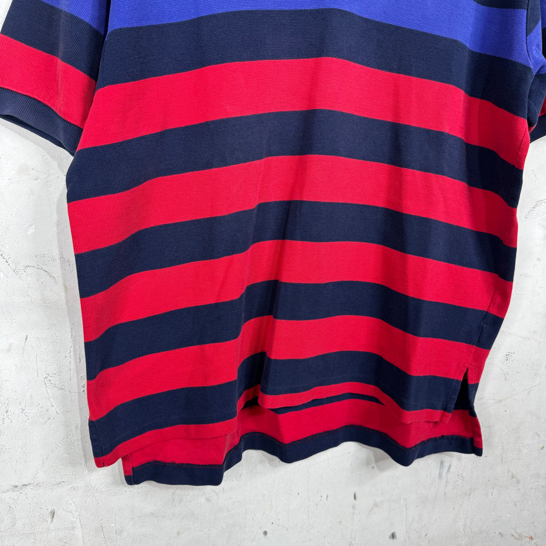 Ralph Lauren Striped Red/Navy Polo