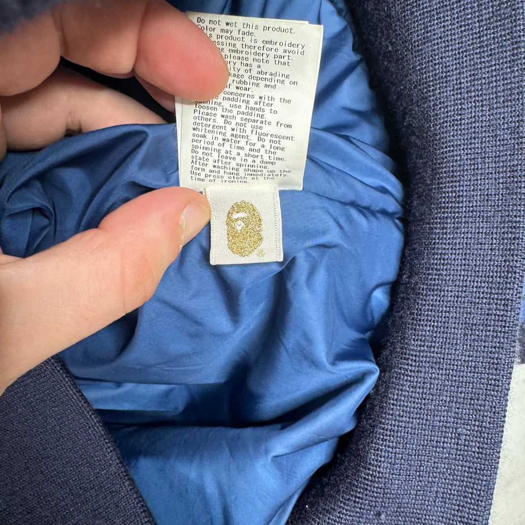 Bape Blue Camo Shark Bomber Jacket