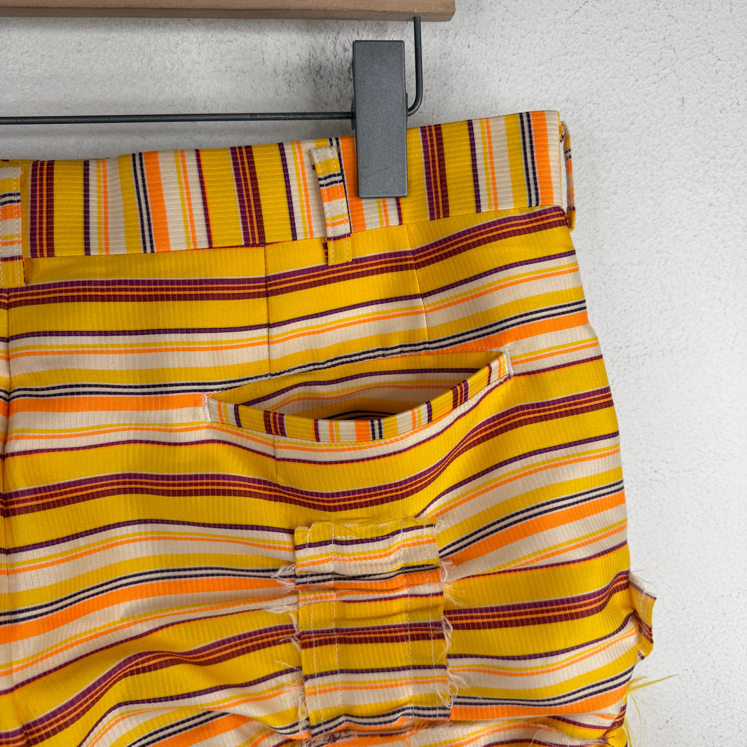 CDG Homme Plus Striped Elastic Panel Shorts