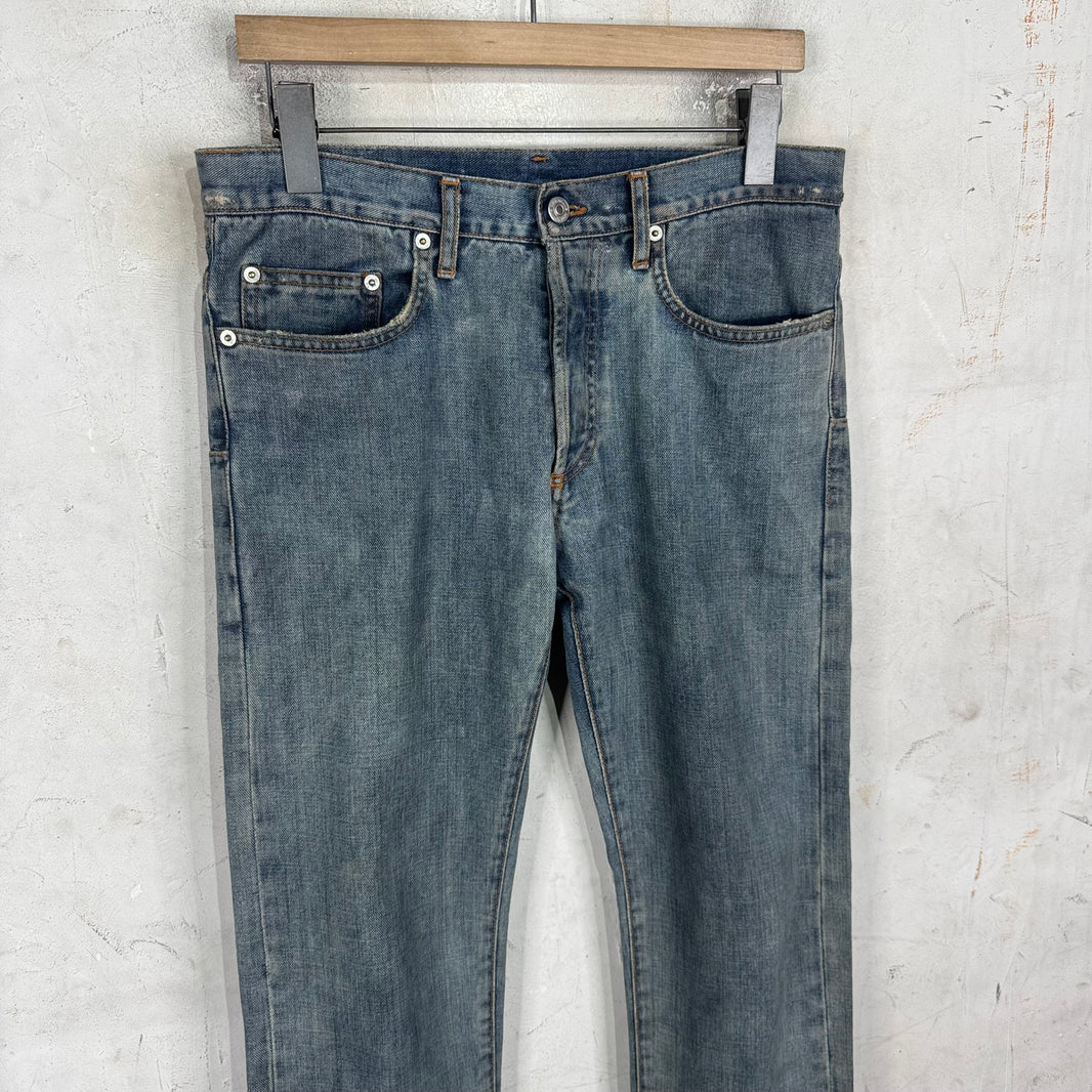 Dior SS08 Silver Waxed Jeans