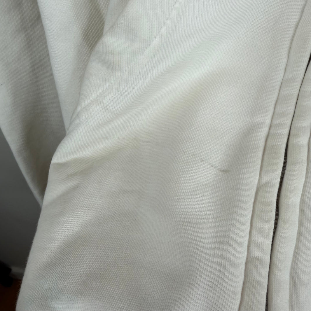 Balenciaga White Soccer Crest Zip Up Hoodie