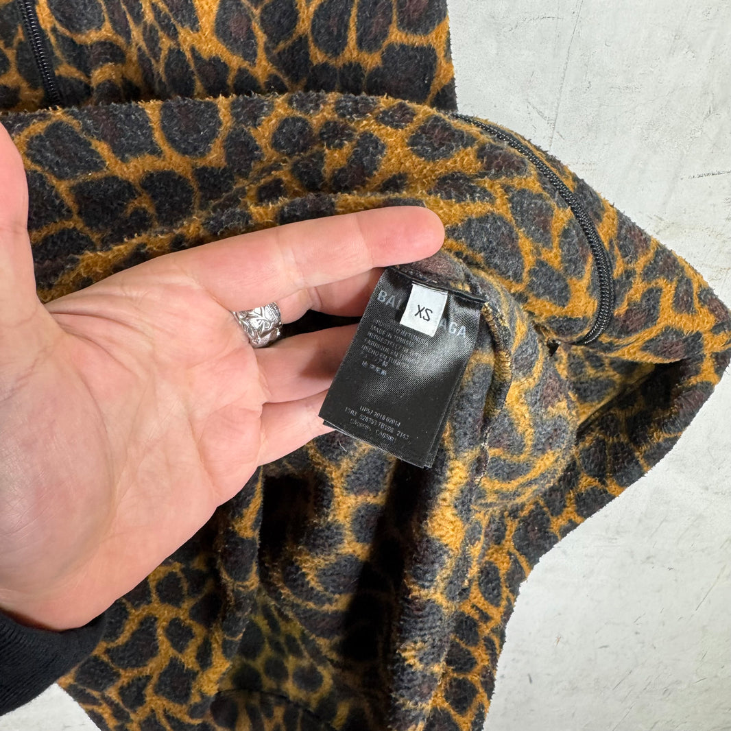Balenciaga Cheetah Print Fleece Jacket