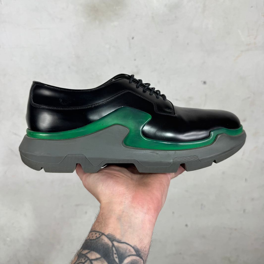 Prada Leather Sneaker Paneled Derby