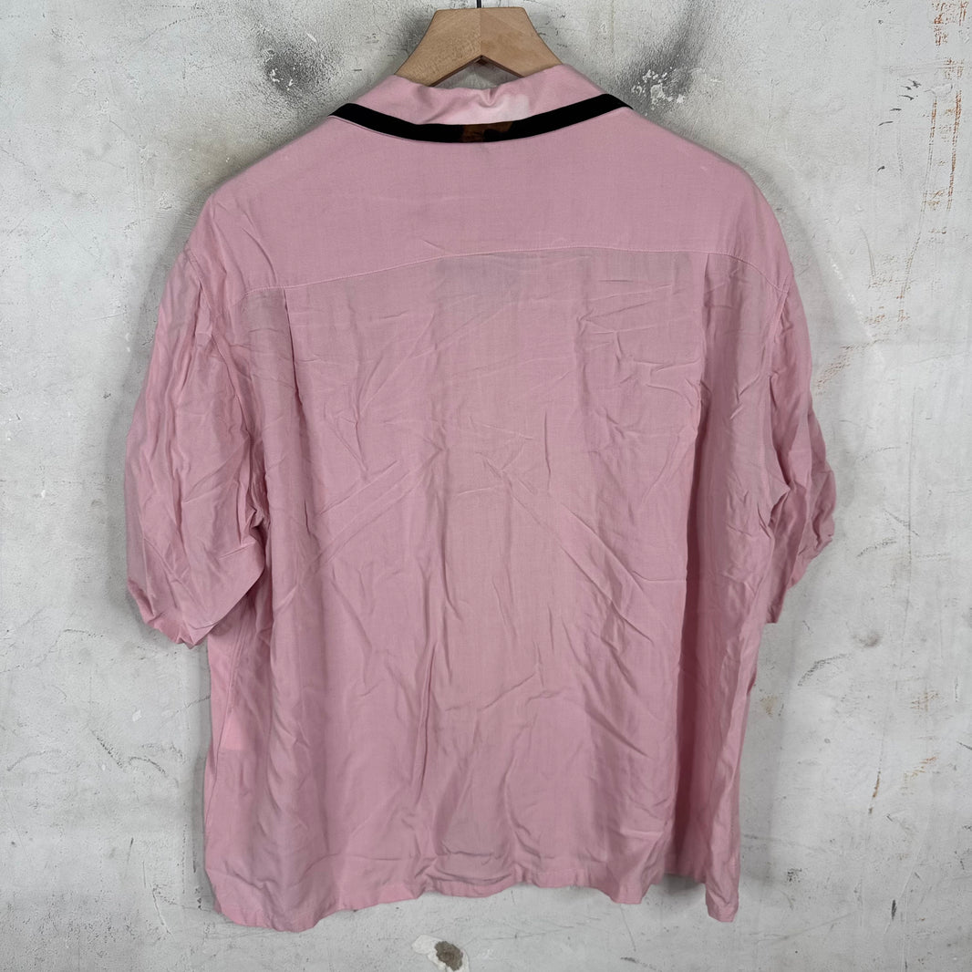 Celine Script Bowling Rayon Shirt