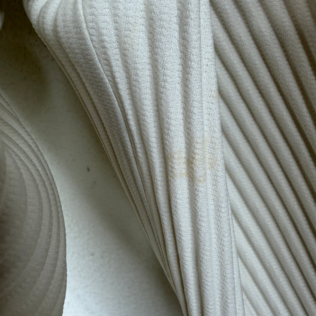 Issey Miyake White Pleated Trouser Pants