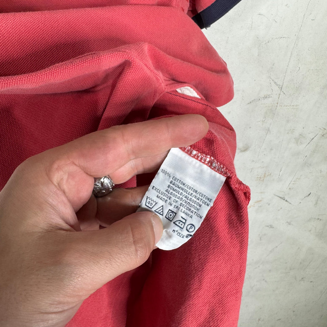 Ralph Lauren Red Diagonal Striped Big Pony Polo