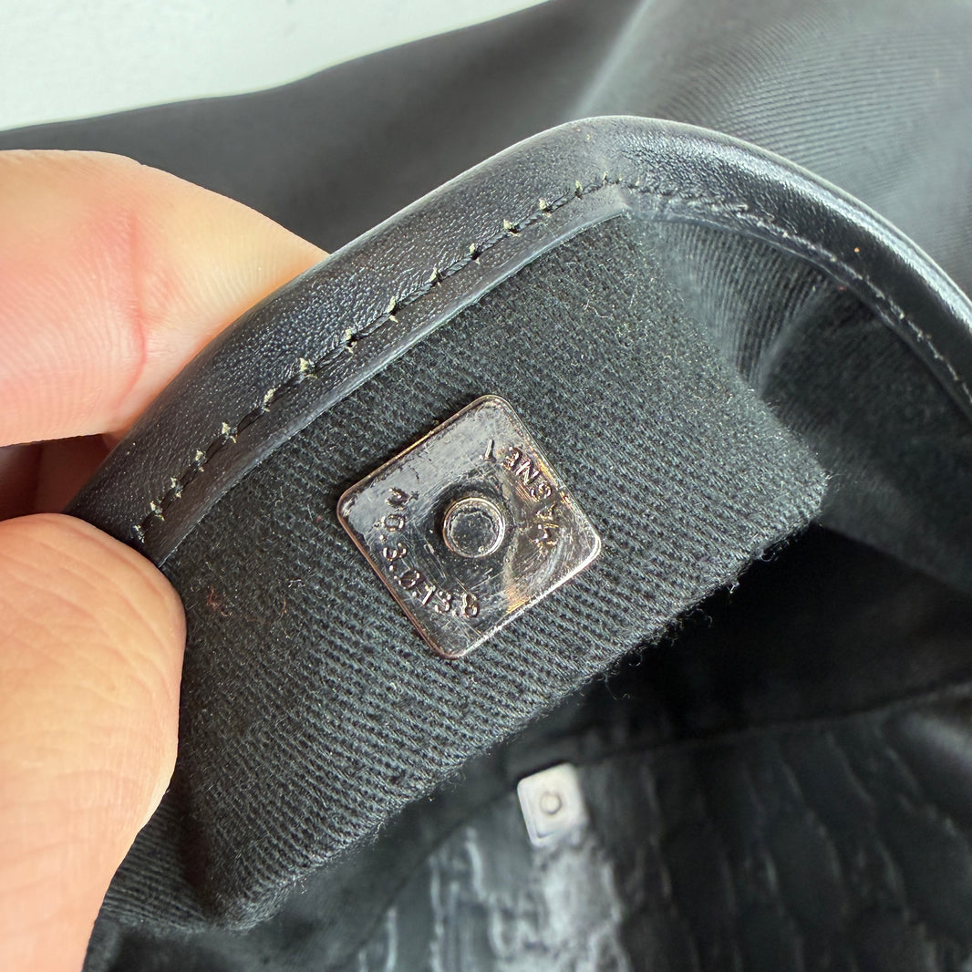 Gucci Leather Monogram Messenger Bag