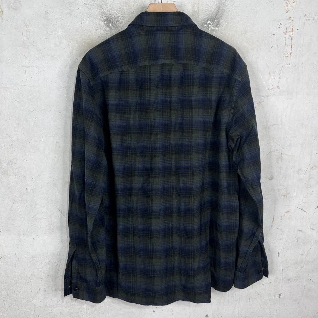 RRL Navy/Olive Heavy Flannel