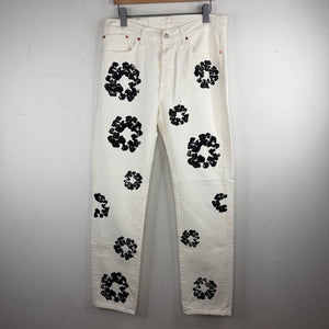 Denim Tears Levi's White Wreath 501 Jeans