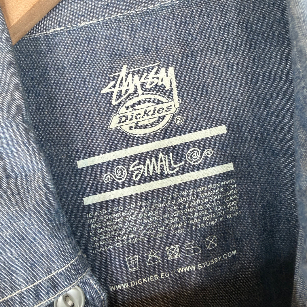Stussy Dickies Blue Chainstitch Button Up Shirt