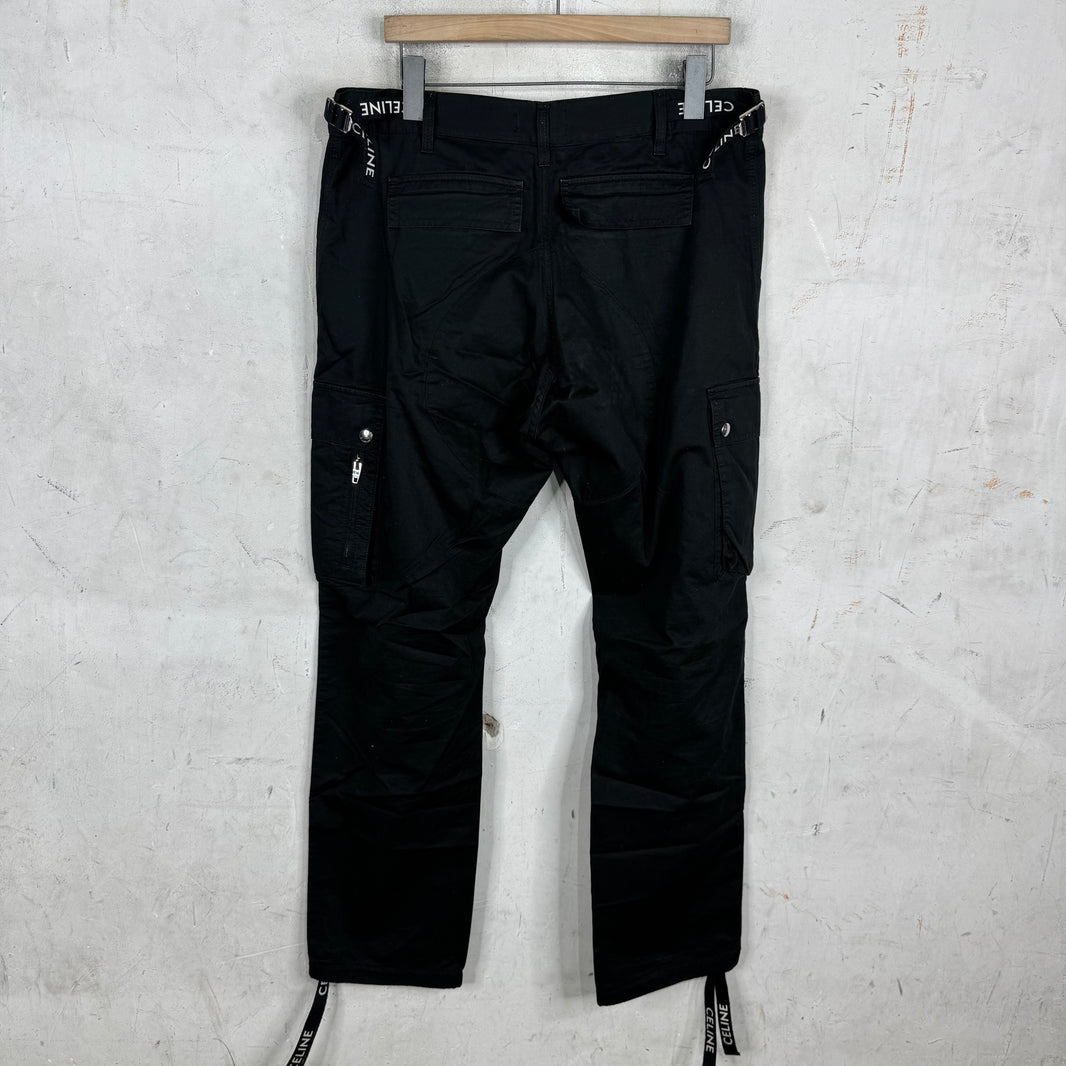 Celine Logo Drawstring Cargo Pants
