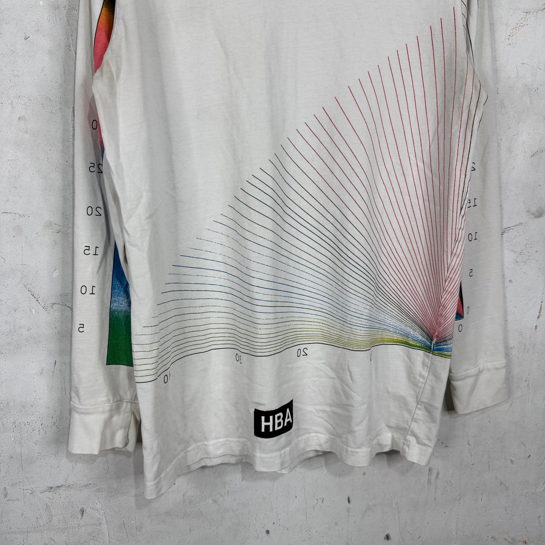 Hood By Air White Graph L/S T-Shirt