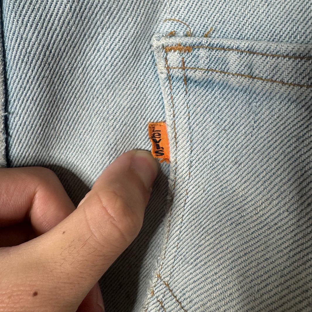 Vintage Levi’s Orange Tab Wide Distressed Jeans