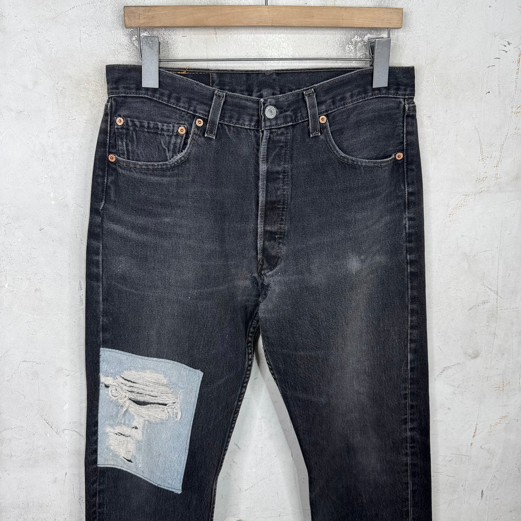 Vintage Levis Repaired Patch 501 Jeans