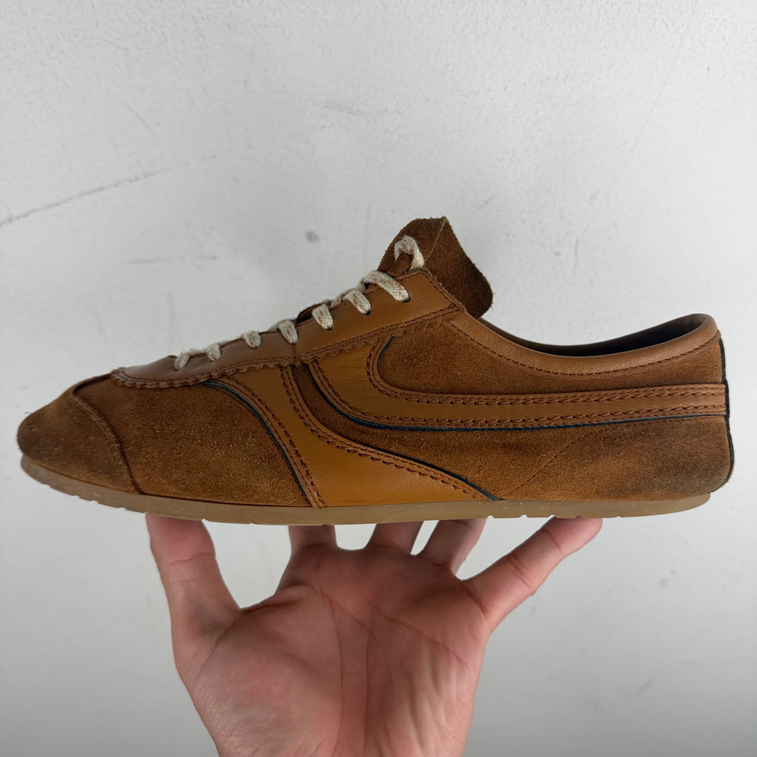 Dries Van Noten Brown Leather Driver Sneakers