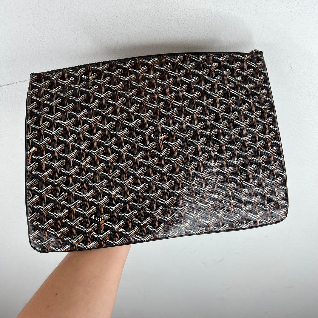 Goyard Senat Brown/Black Clutch