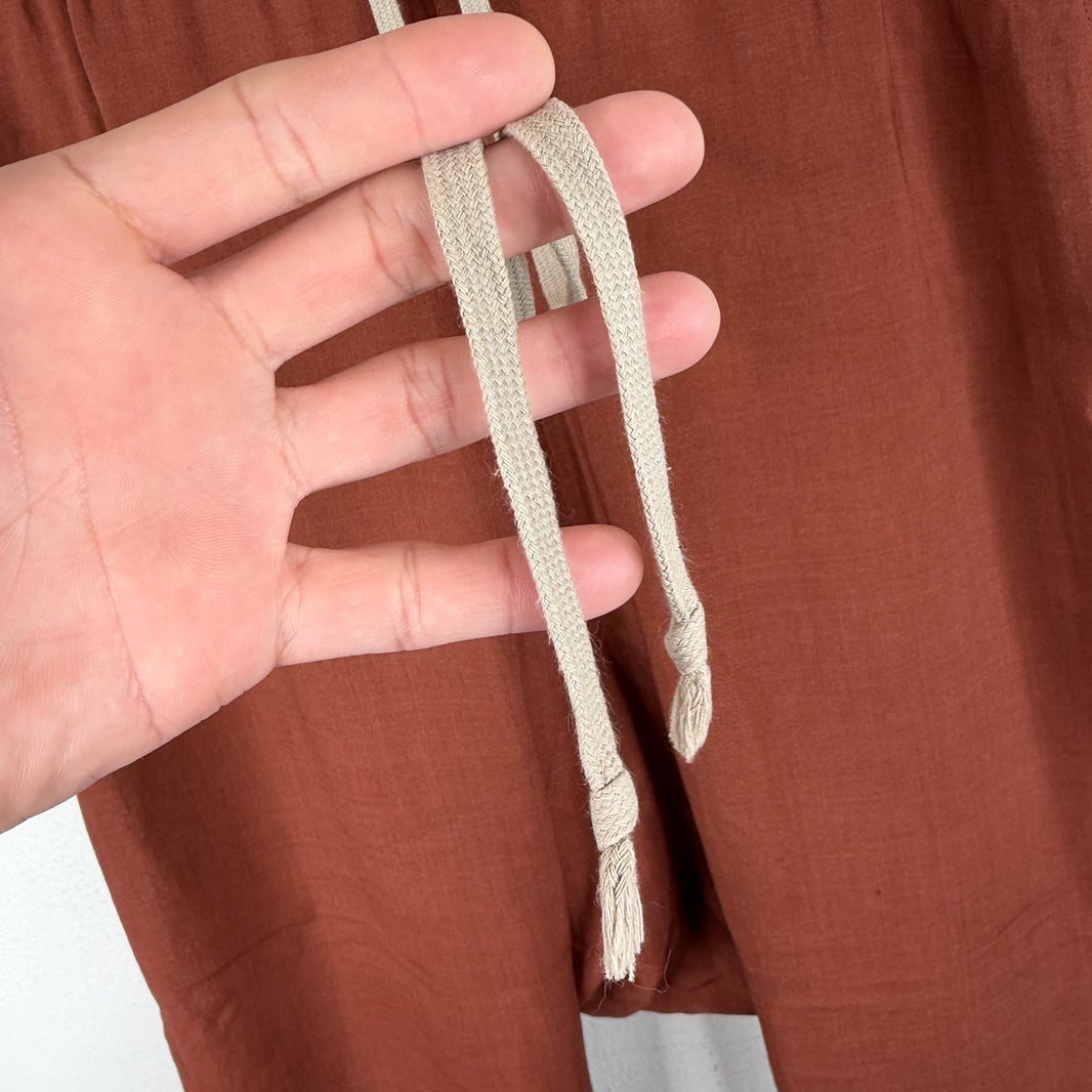RIck Owens Terra Drop Crotch Silk Blend 3/4 Pants