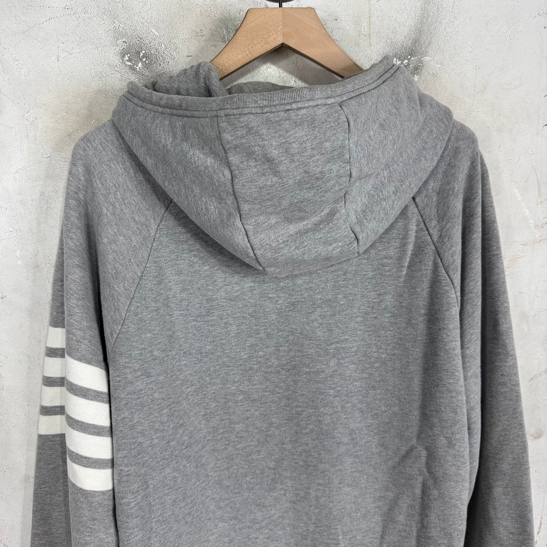 Thom Browne Grey Zipped Hoodie