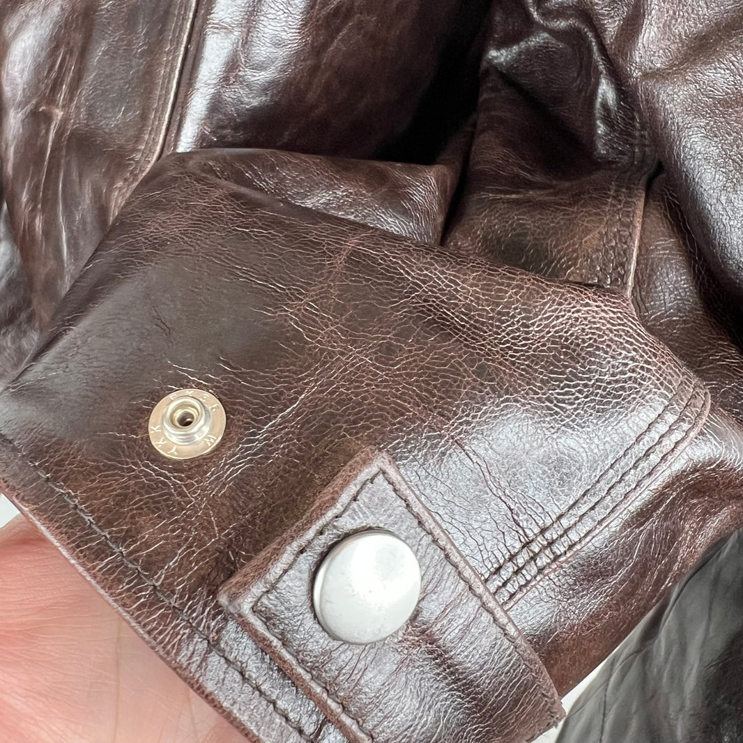 Stussy Brown Leather Garage Jacket