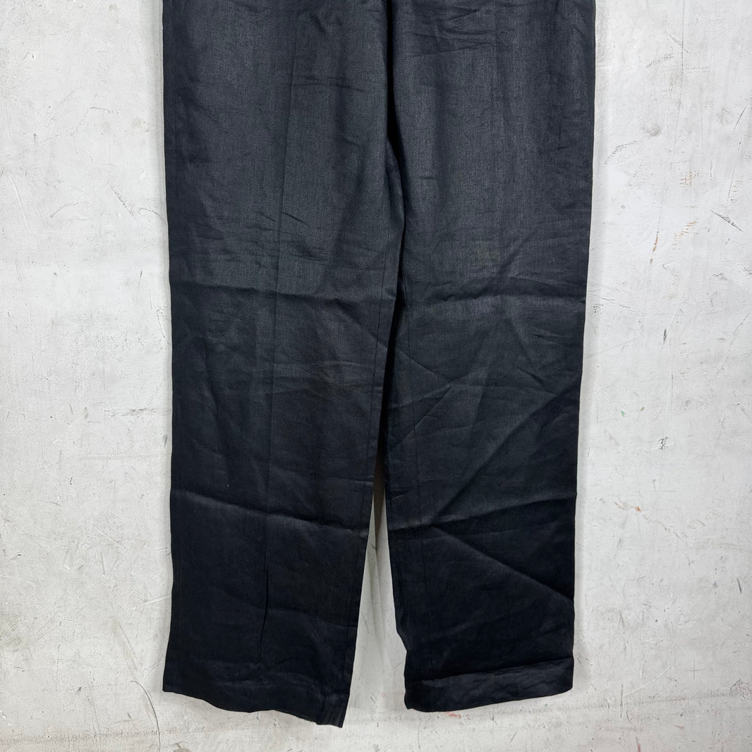 Rick Owens Linen Loose Straight Trousers