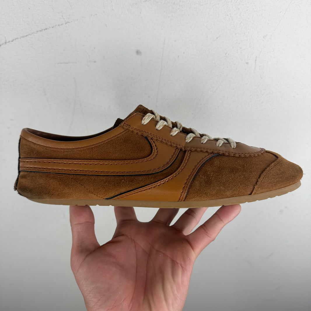 Dries Van Noten Brown Leather Driver Sneakers