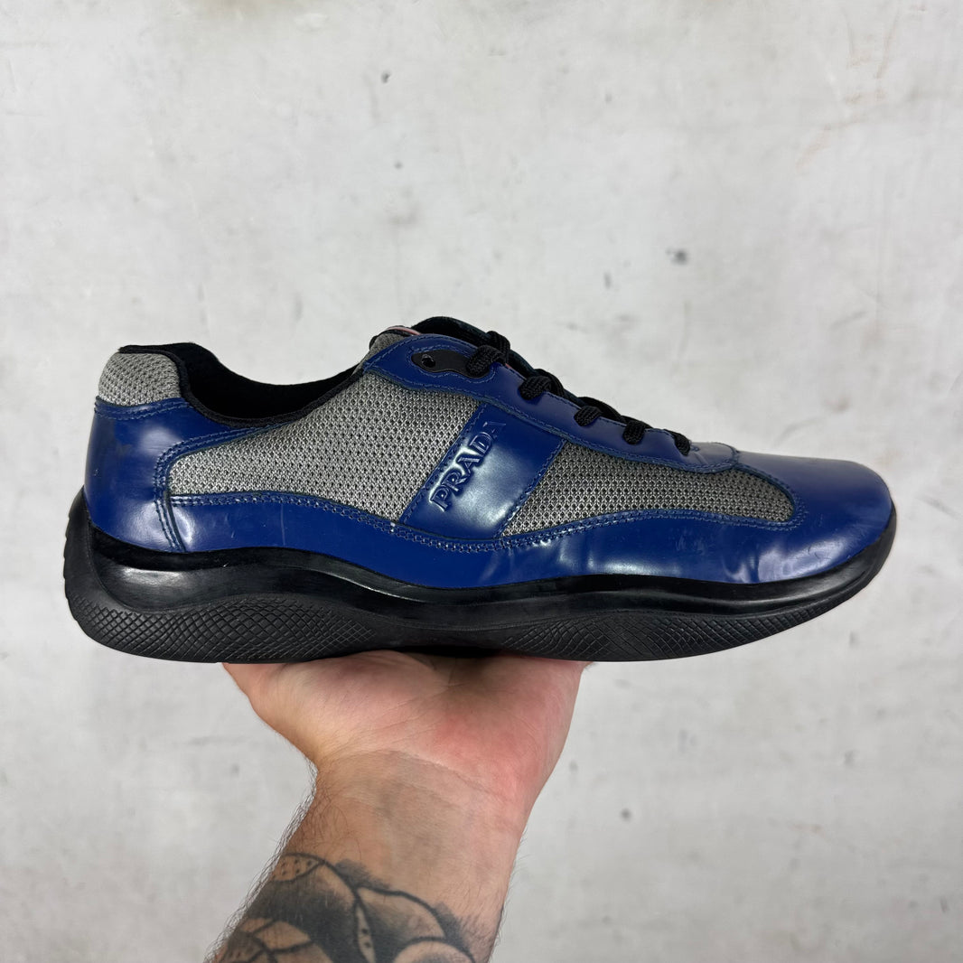 Prada Blue Leather Embossed America Cups