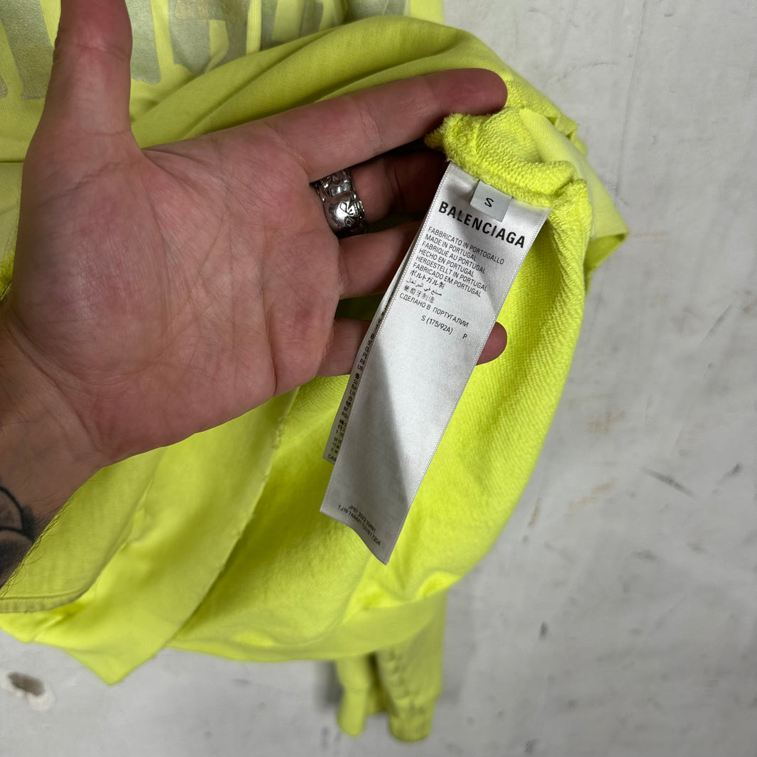 Balenciaga Neon Tape Logo Hoodie