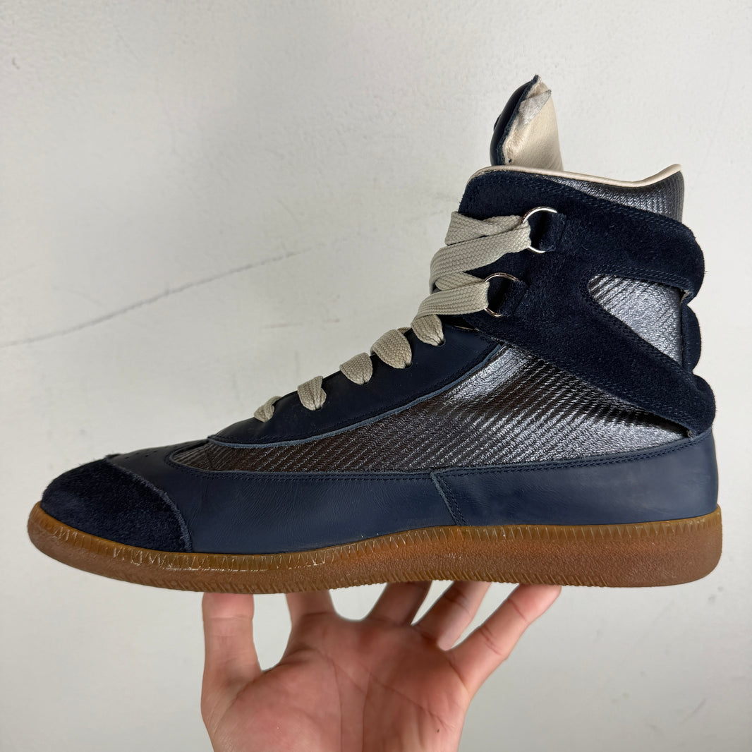Margiela Navy Hi-Top Line 22 Sneakers