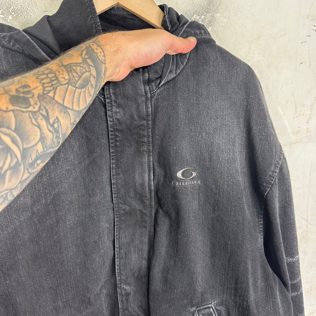 Balenciaga Surfer Denim Parka Jacket