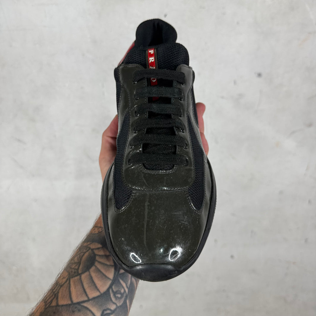 Prada Olive/Red Patent Americas Cup