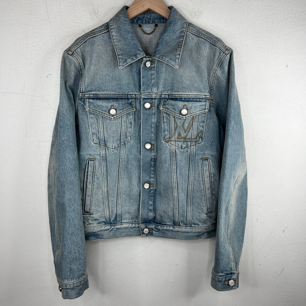 Louis Vuitton Embroidered Trucker Denim Jacket