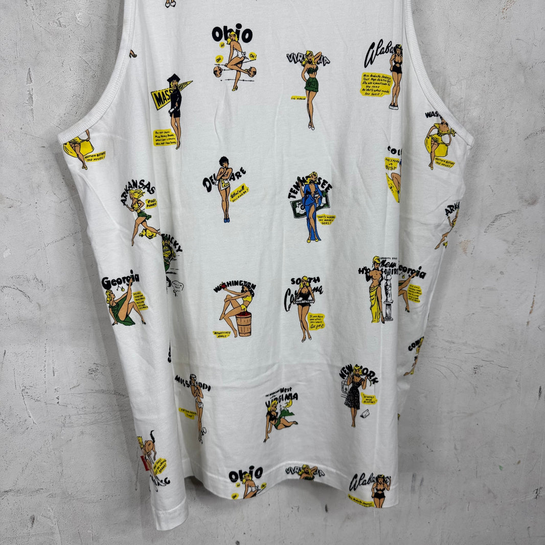 Supreme White Girls Tank