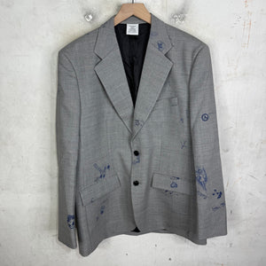 Vetements Grey Scribble Blazer