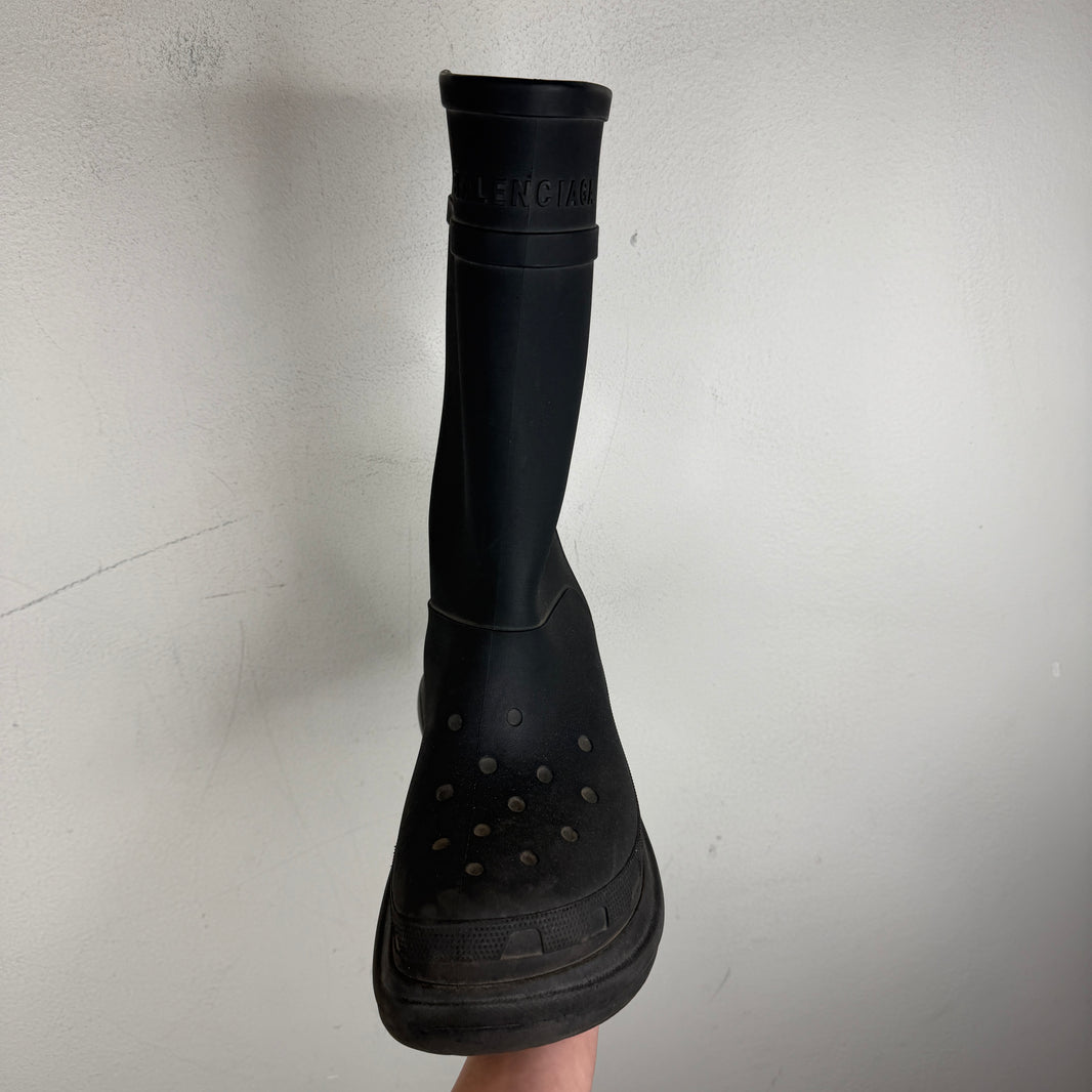 Balenciaga Black Croc Boots